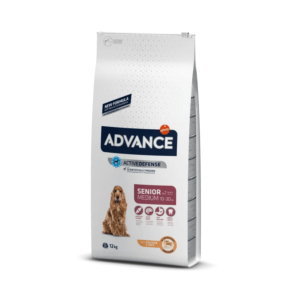 AFFINITY ADVANCE PERROS SENIOR MEDIUM POLLO ARROZ 12 KG