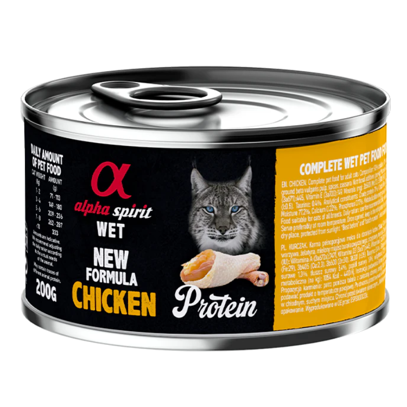 ALPHA SPIRIT GATOS HUMEDO LATA POLLO 6X200 GR