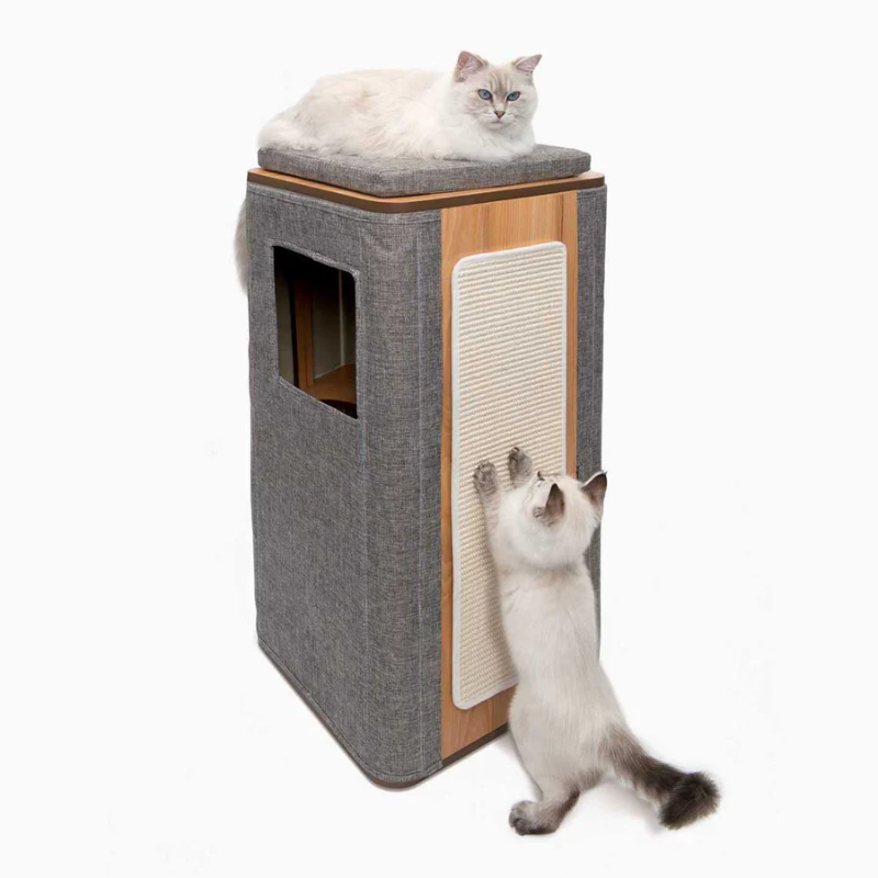 ARBOL RASCADOR GATOS CATIT VESPER CUBO TOWER PIEDRA