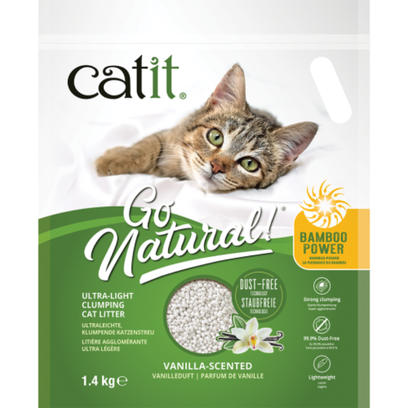 ARENA DE BAMBÚ CATIT GATOS GO NATURAL 1,4 KG
