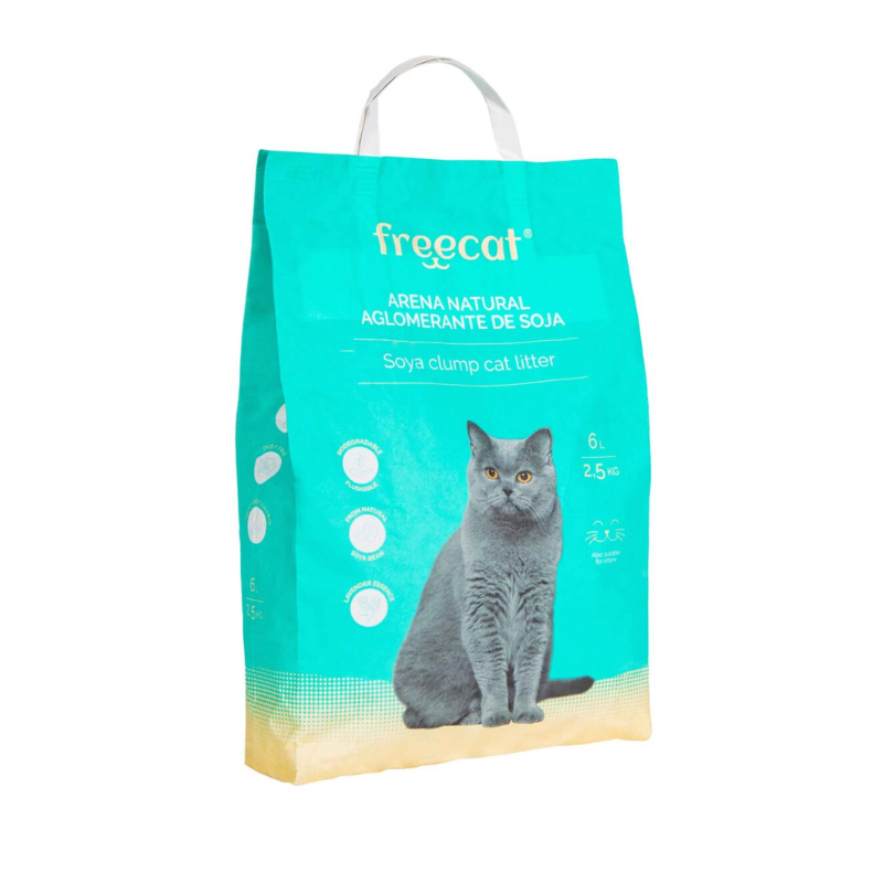 ARENA GATOS AGLOMERANTE NATURAL DE SOJA LAVANDA FREECAT
