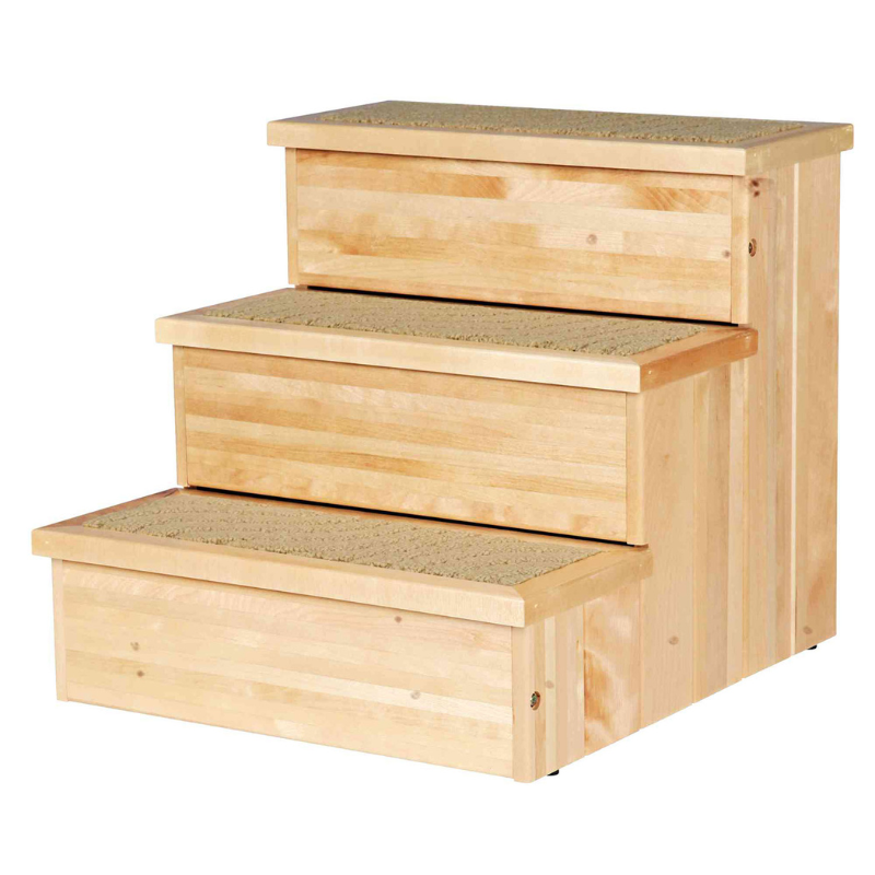 ESCALERA DE MADERA PARA PERROS Y GATOS