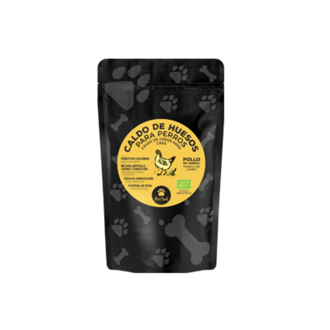 CALDO DE HUESOS DE POLLO PARA PERROS ECO PET'BEL 9X230 ML