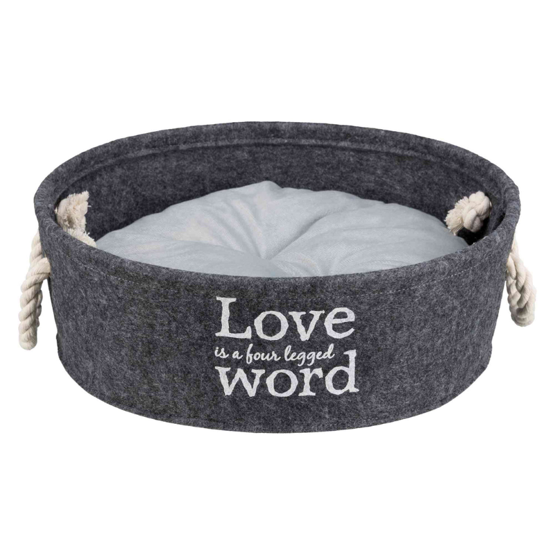 CAMA CESTA PERROS LIAN TRIXIE ANTRACITA 37 CM