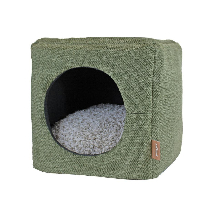 CAMA CUBO CONVERTIBLE PERROS Y GATOS LYON MENTA YAGU 33 x 33 x 33 CM