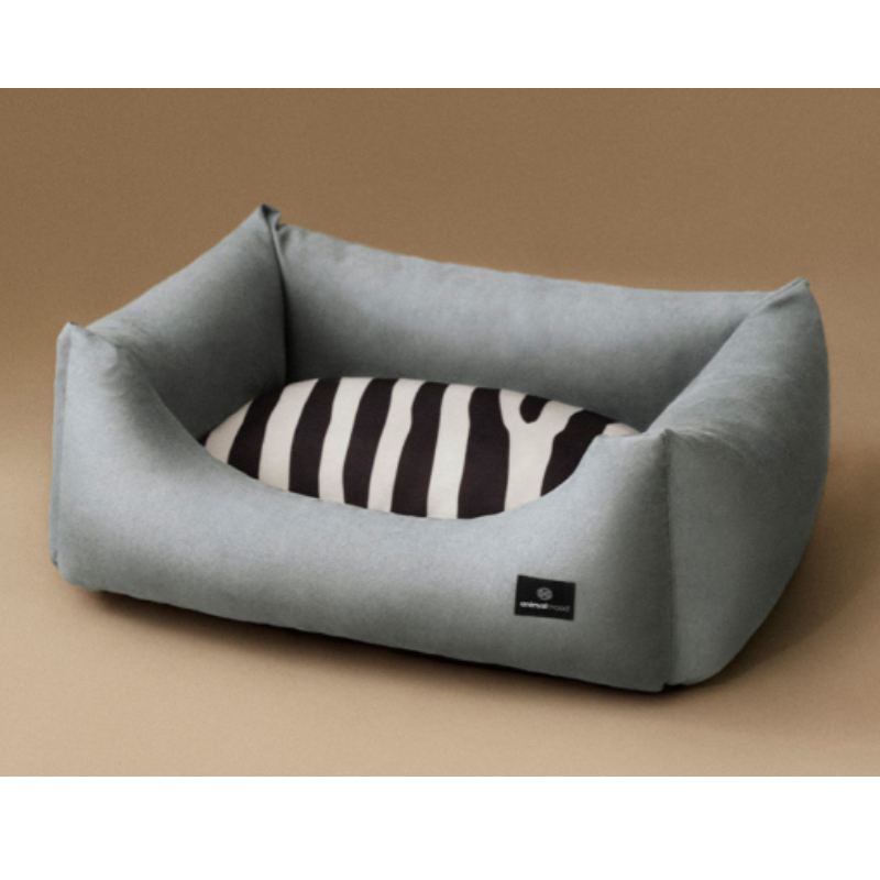 CAMA PARA PERROS PEQUEÑOS Y MEDIANOS ZEBRA 55x46x20 CM