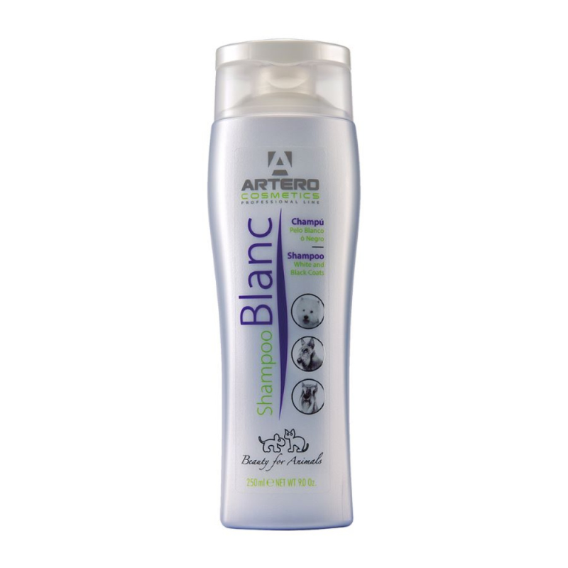 CHAMPU PELO BLANCO NEGRO O GRIS PERROS ARTERO 250 ML