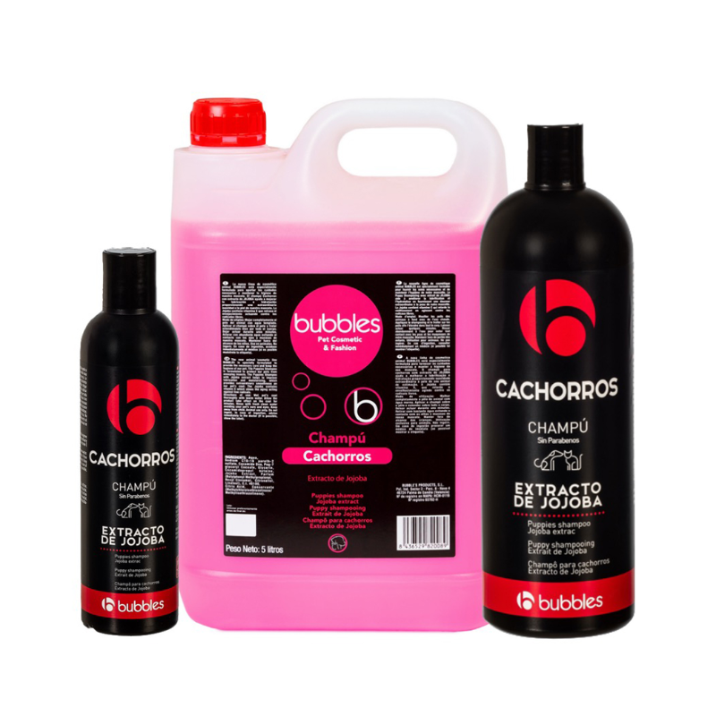 CHAMPU PERROS CACHORROS JOJOBA BUBBLES