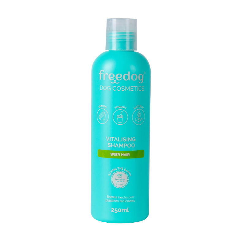 CHAMPU PERROS REVITALIZANTE PELO DURO O CORTO PERROS FREEDOG 250 ML