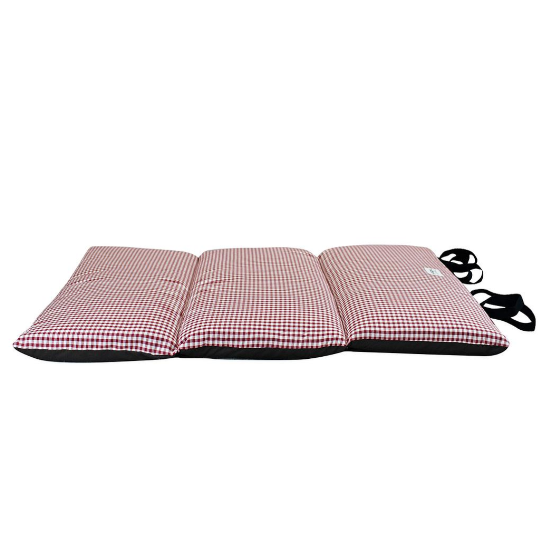COLCHON VIAJE VICHY ROJO PARA PERROS YAGU