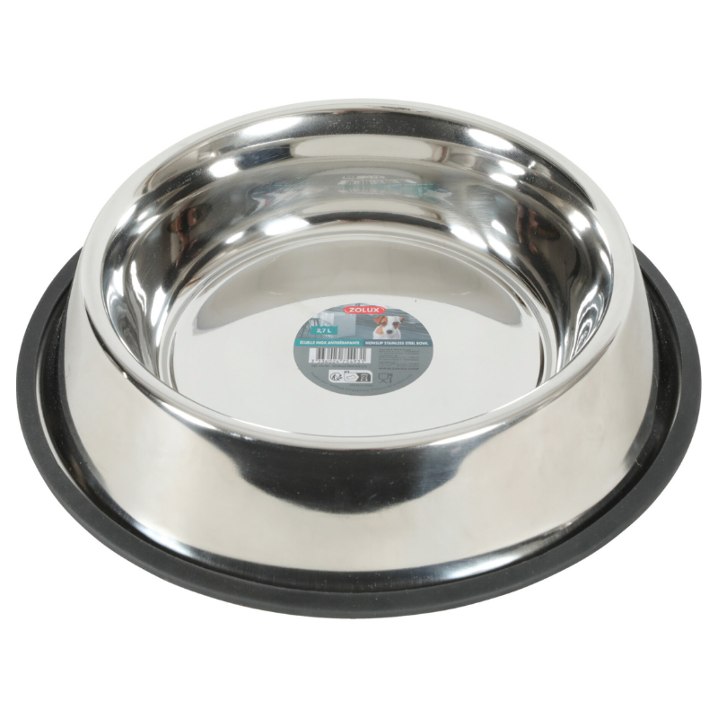 COMEDERO PERROS ACERO INOXIDABLE LAVAVAJILLAS ANTIDESLIZANTE ZOLUX 0,55 L