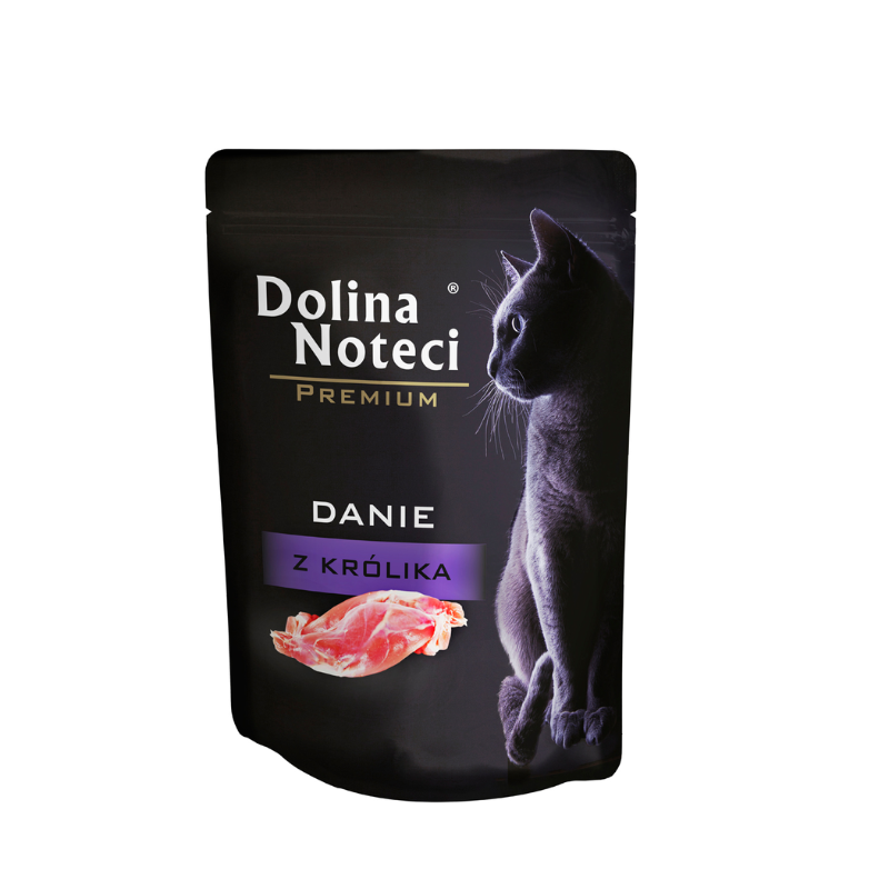 COMIDA HUMEDA GATOS DOLINA NOTECI PREMIUM CON CONEJO 6X85 GRAMOS