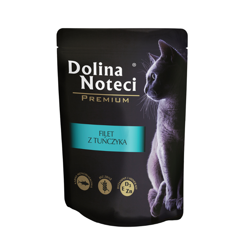 COMIDA HUMEDA GATOS DOLINA NOTECI PREMIUM MOUSSE CON TROZOS DE ATUN 6X85 GRAMOS