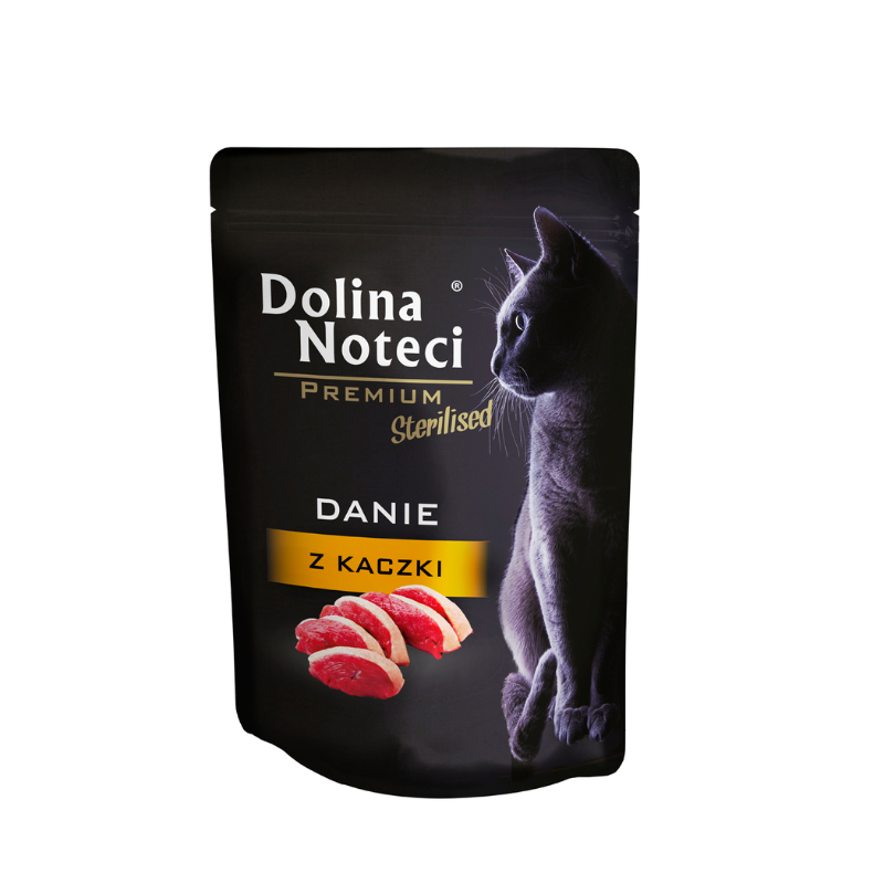 COMIDA HUMEDA GATOS ESTERILIZADOS DOLINA NOTECI PREMIUM CON PATO 6X85 GRAMOS