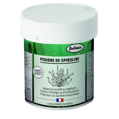 COMPLEMENTO ALIMENTICIO ESPIRULINA EN POLVO BUBIMEX 400 G PARA PERROS Y GATOS