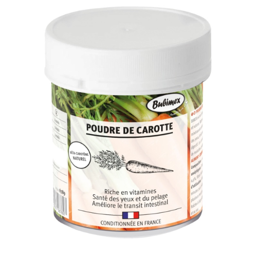 COMPLEMENTO ALIMENTICIO ZANAHORIA EN POLVO POLVO BUBIMEX 400 G PARA PERROS Y GATOS