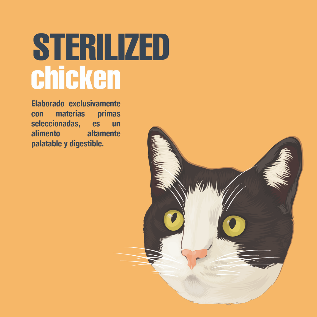 NUTRIPLUS GATOS COMIDA HUMEDA ESTERILIZADO POLLO 12x85 GR