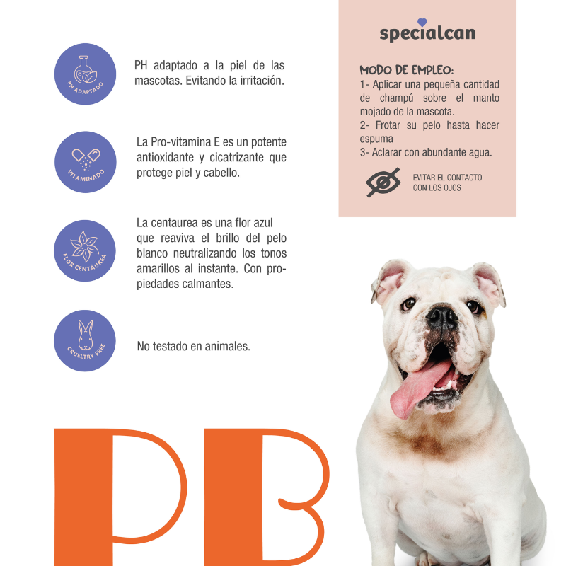 SPECIALCAN CHAMPU PARA PERROS PELO BLANCO