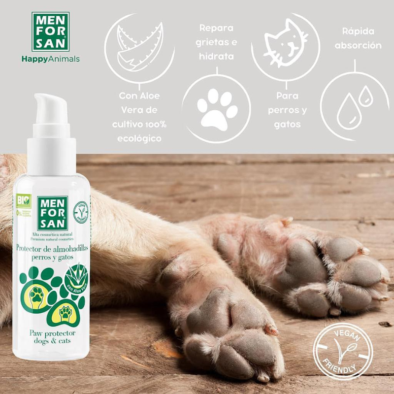 GEL PROTECTOR ALMOHADILLAS PATAS MENFORSAN PERROS Y GATOS 60 ML