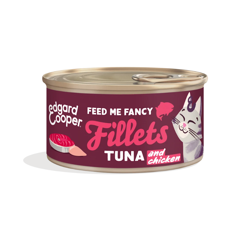 EDGARD COOPER GATOS HUMEDA FILETES ATUN Y POLLO 24 X 70 GR