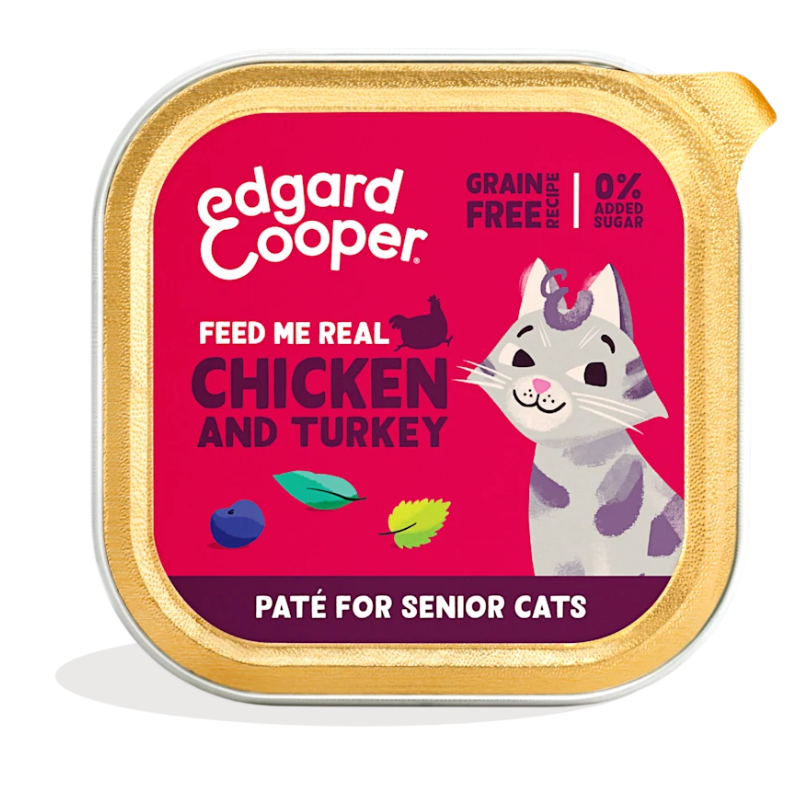 EDGARD COOPER GATOS HUMEDA PATE POLLO Y PAVO 16 X 85 GR