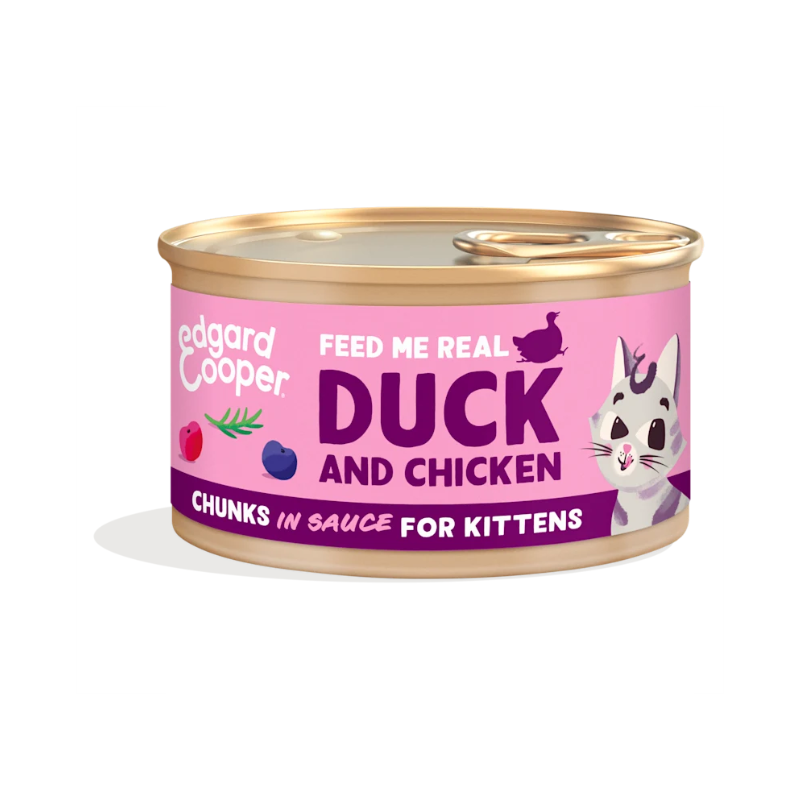 EDGARD COOPER GATOS HUMEDA PATO Y POLLO TROCITOS EN SALSA 18 X 85 GR