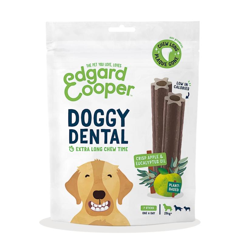 EDGARD COOPER PERROS GRANDES DOGGY DENTAL MANZANA Y EUCALIPTO 8X240G +25 KG