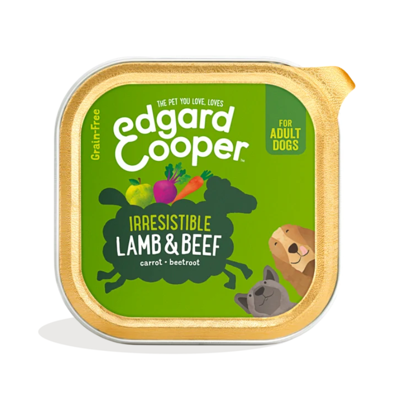 EDGARD COOPER PERROS HUMEDA TARRINA CORDERO Y VACUNO 11 X 150 G