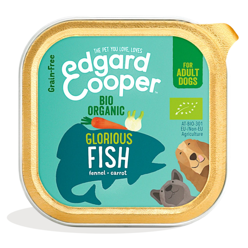 EDGARD COOPER PERROS HUMEDA TARRINA PESCADO ECOLOGICO 17 X 100 G