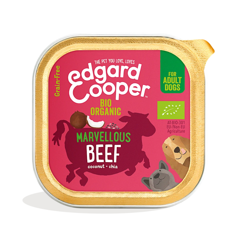 EDGARD COOPER PERROS HUMEDA TARRINA VACUNO ECOLOGICO 17 X 100 G