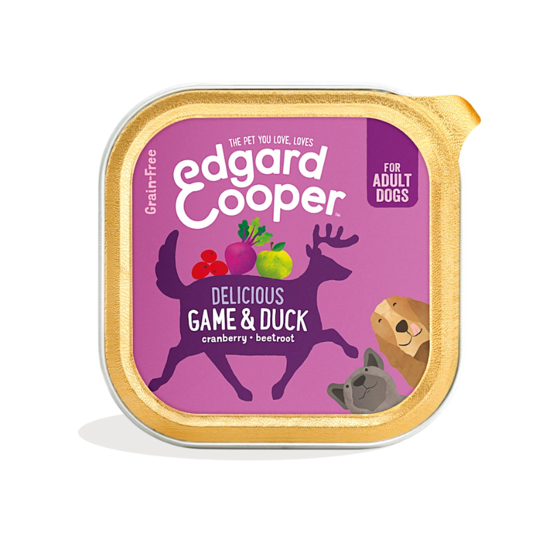 EDGARD COOPER PERROS HUMEDA TARRINA VENADO Y PATO 11 X 150 G