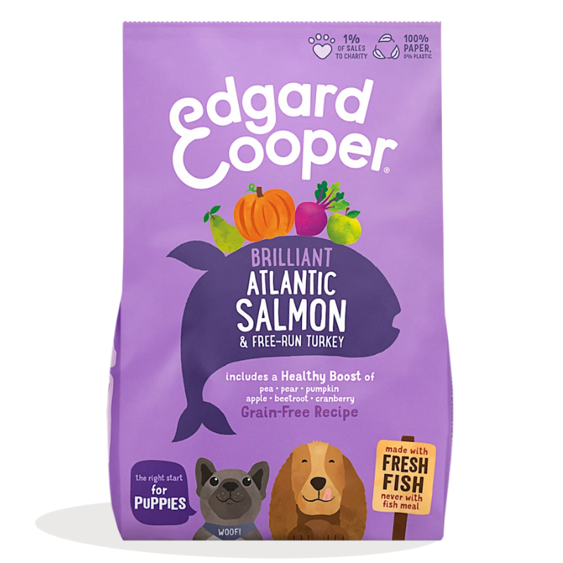 EDGARD COOPER PERROS SALMON FRESCO DEL ATLANTICO Y PAVO DE CORRAL 12 KG