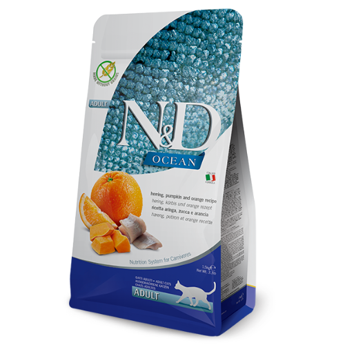 FARMINA ND GATO OCEAN ARENQUE CALABAZA Y NARANJA ADULTO 5 KG