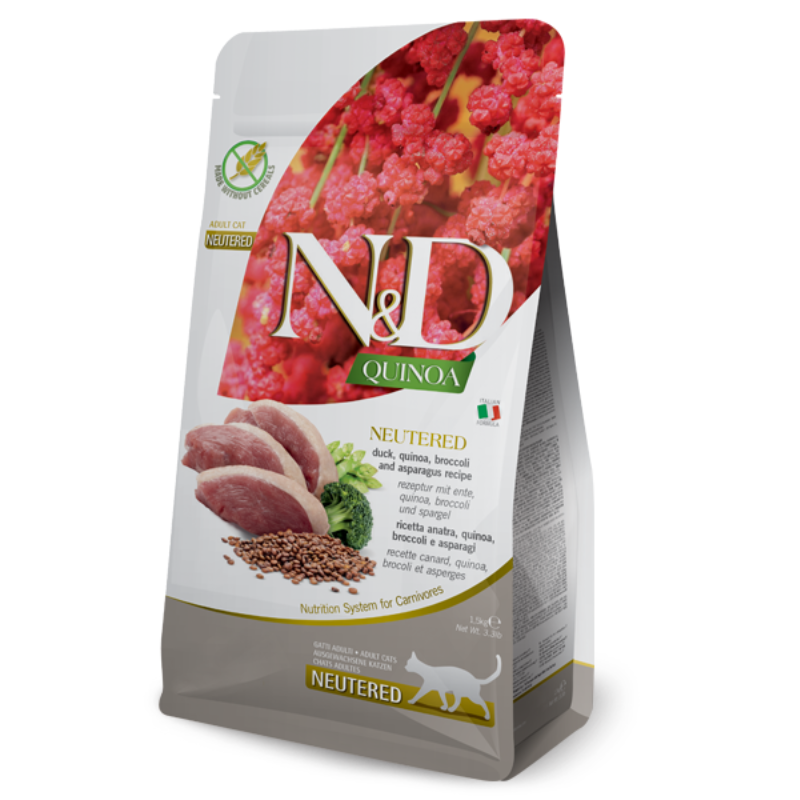 FARMINA ND GATO QUINOA ESTERILIZADO PATO 1,5 KG