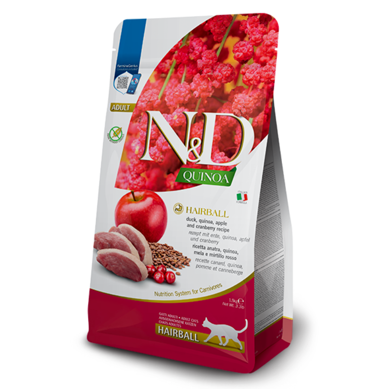FARMINA ND GATO QUINOA HAIRBALL EXPULSIÓN BOLAS DE PELO 1,5 KG