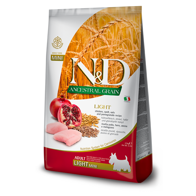 FARMINA ND PERRO ANCESTRAL GRAIN POLLO GRANADA LIGHT MINI 2,5 KG
