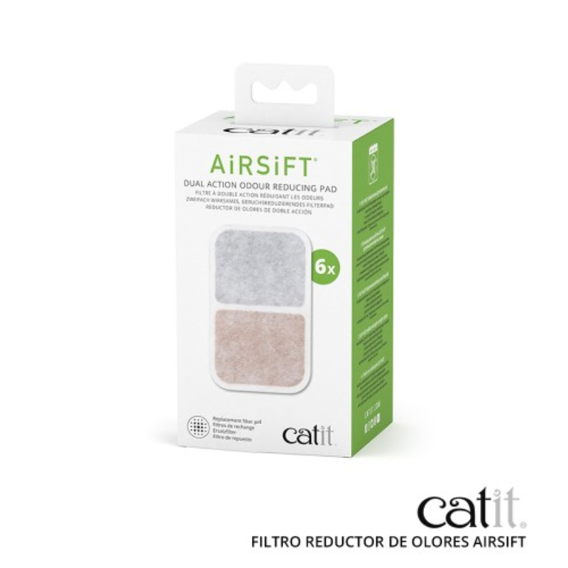 FILTRO REDUCTOR DE OLORES ARENEROS GATOS CATIT AIRSIFT PACK DE 6 FILTROS