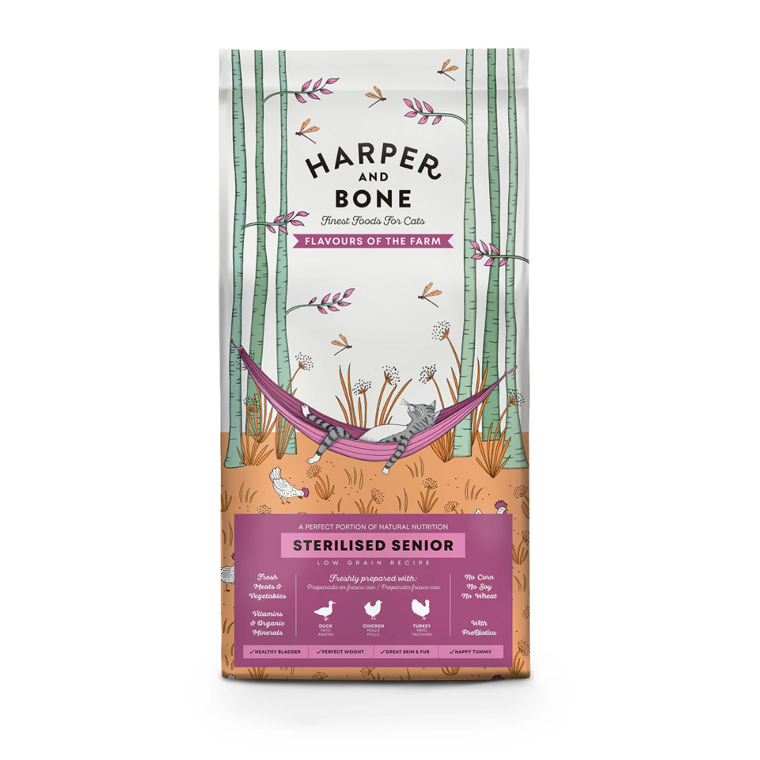 HARPER AND BONE GATO ESTERILIZADO SENIOR FLAVOURS OF THE FARM 5 KG