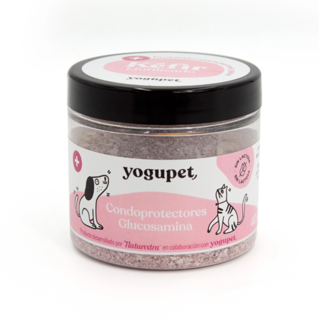 KEFIR LIOFILIZADO YOGUPET PARA PERROS Y GATOS CONDROPROTECTORES Y GLUCOSAMINA