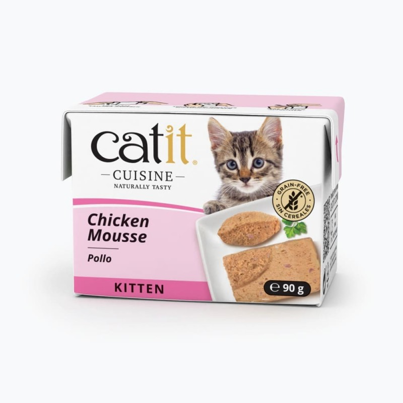 MOUSSE CATIT CUISINE PARA GATITOS KITTEN POLLO 12 X 90 G