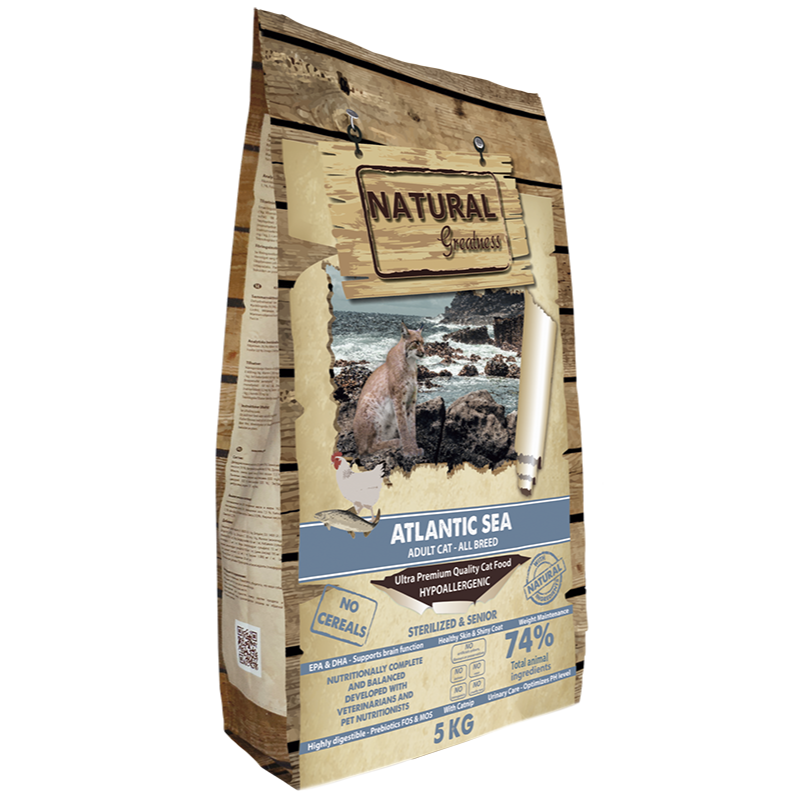 NATURAL GREATNESS ATLANTIC SEA GATOS ESTERILIZADOS 1,5 KG