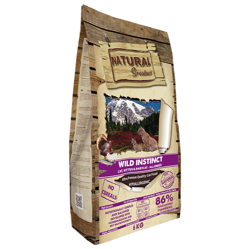 NATURAL GREATNESS WILD INSTINCT KITTEN BABY GATOS 2 KG