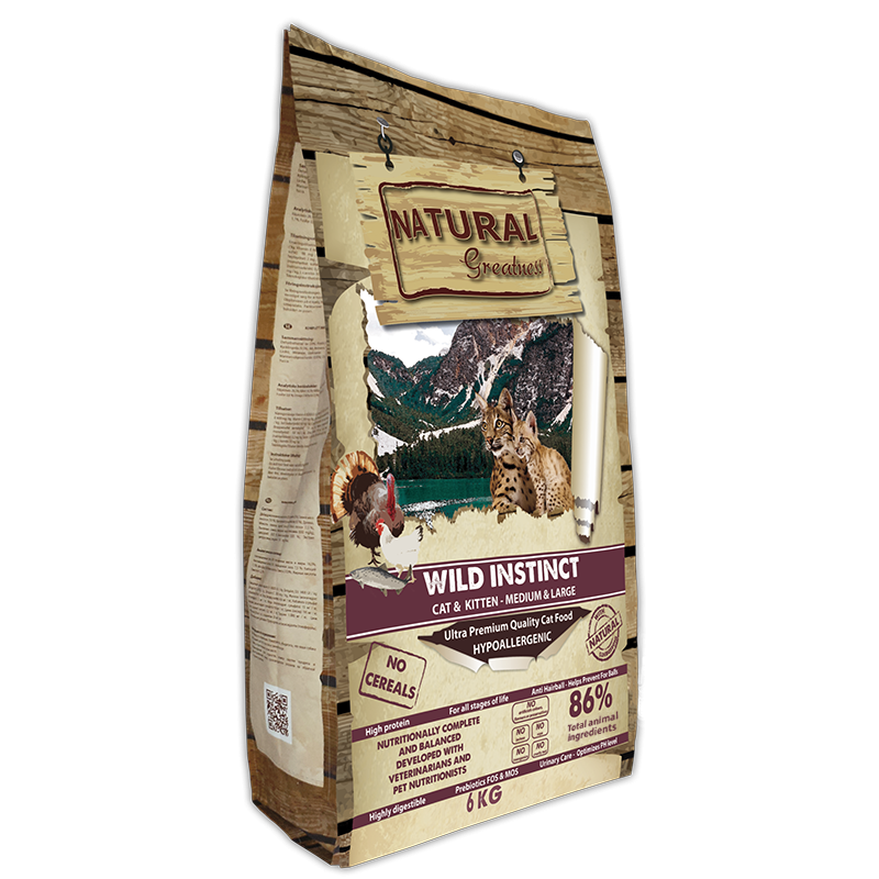 NATURAL GREATNESS WILD INSTINCT MEDIUM LARGE GATOS 2 KG
