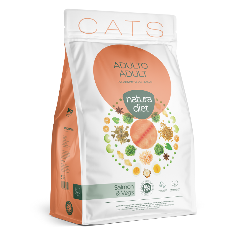 NATURA DIET GATOS ADULTOS SALMON 3 KG