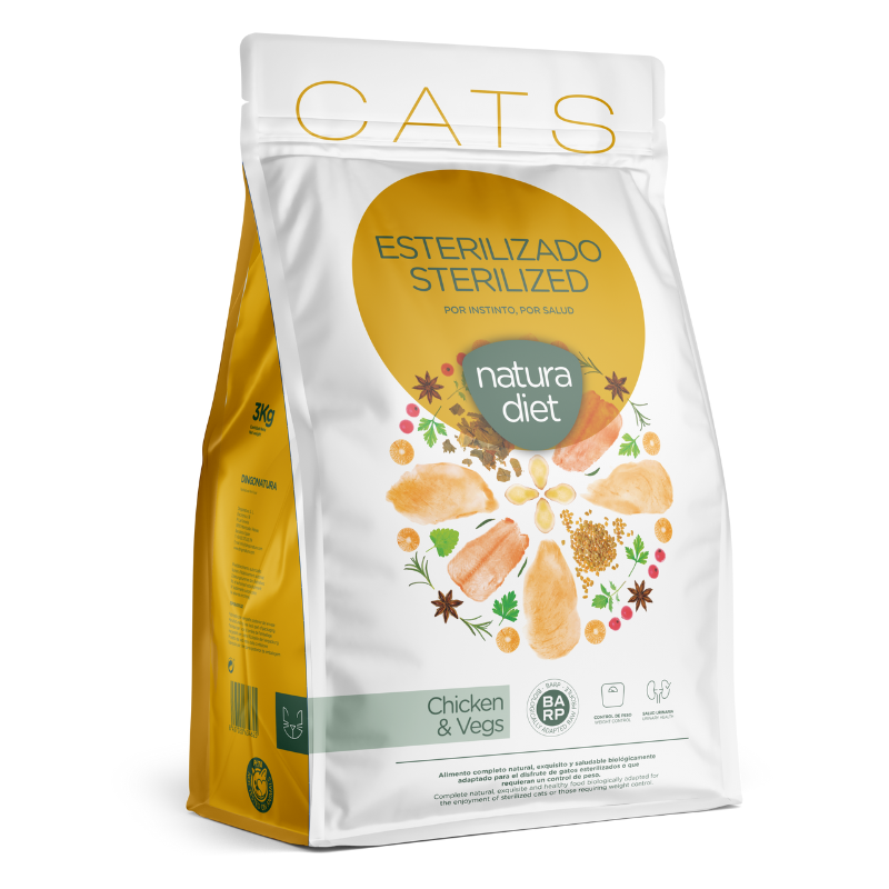 NATURA DIET GATOS ESTERILIZADOS POLLO 3 KG