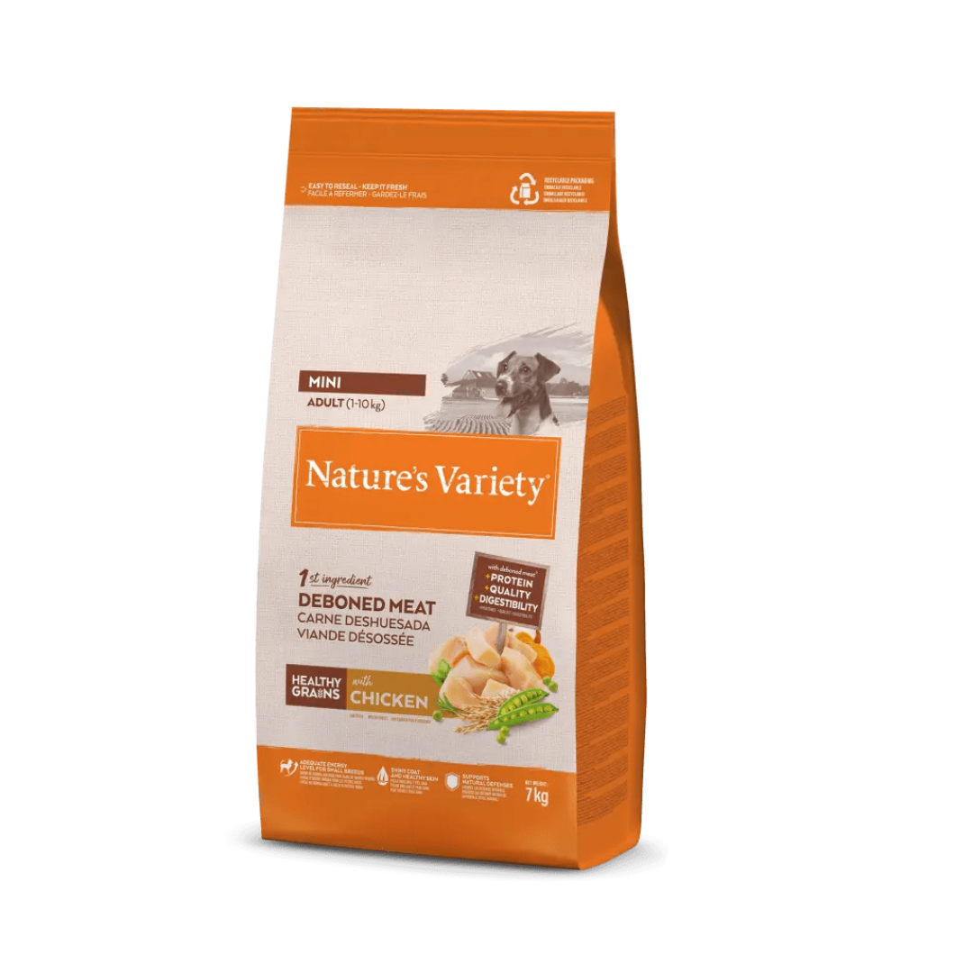 NATURES VARIETY PERROS HEALTHY GRAINS POLLO MINI ADULT 7 KG