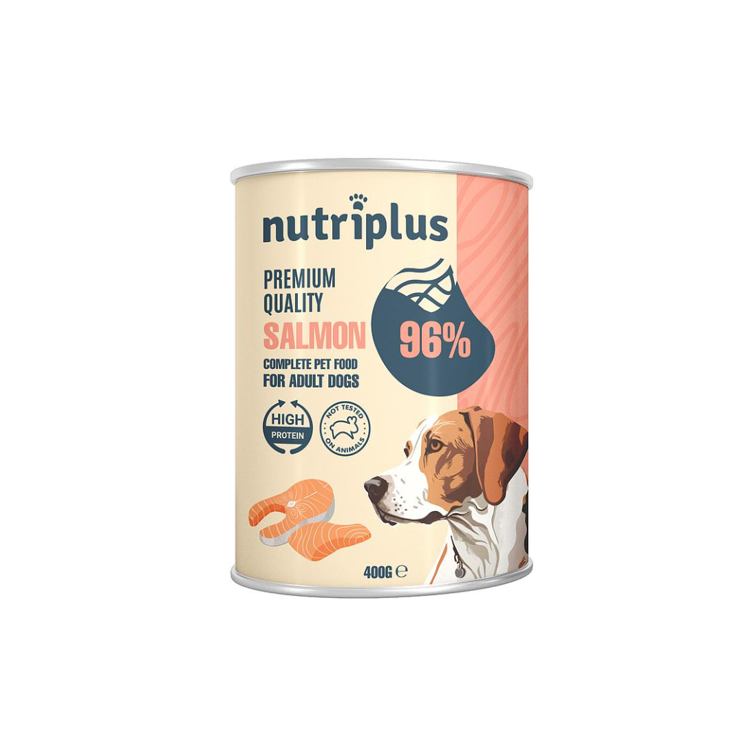 NUTRIPLUS PERROS COMIDA HUMEDA SALMÓN 6x400 GR