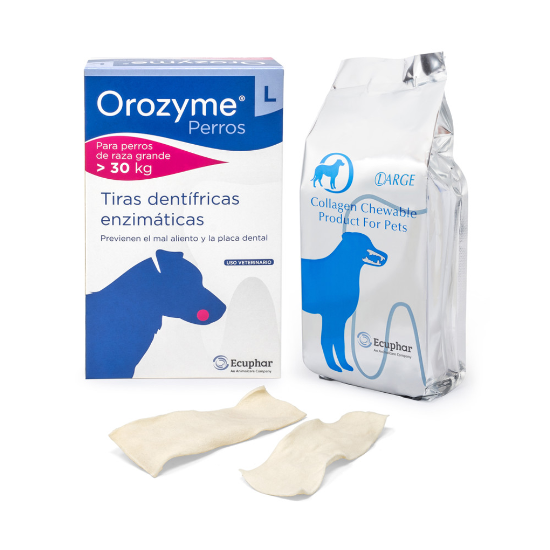 OROZYME TIRAS DENTRIFICAS MAL ALIENTO Y PLACA DENTAL 7 TIRAS TALLA L