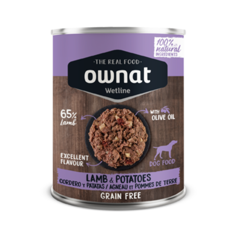 OWNAT COMIDA HUMEDA PERROS CORDERO Y PATATAS GRAIN FREE 12 X 395 G