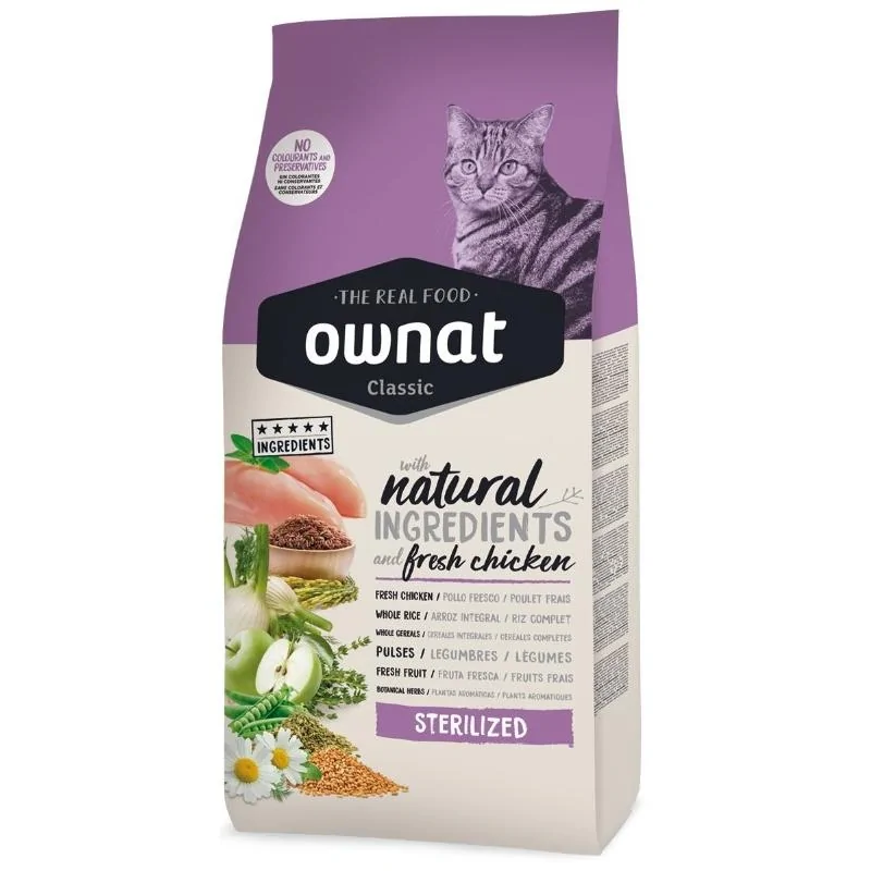 OWNAT GATOS ESTERILIZADOS CLASSIC 15 KG